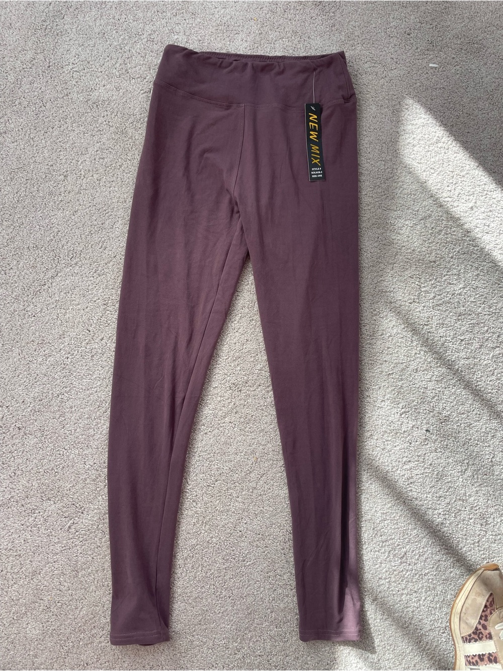 New Mix Leggings in Deep Mauve